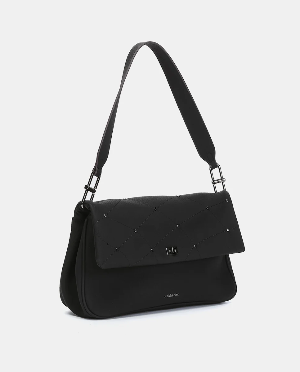 Bolso de hombro en materiales reciclados negro - Imagen 3