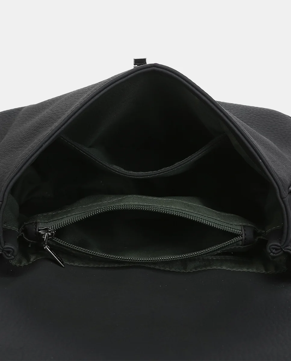Bolso de hombro en materiales reciclados negro - Imagen 7