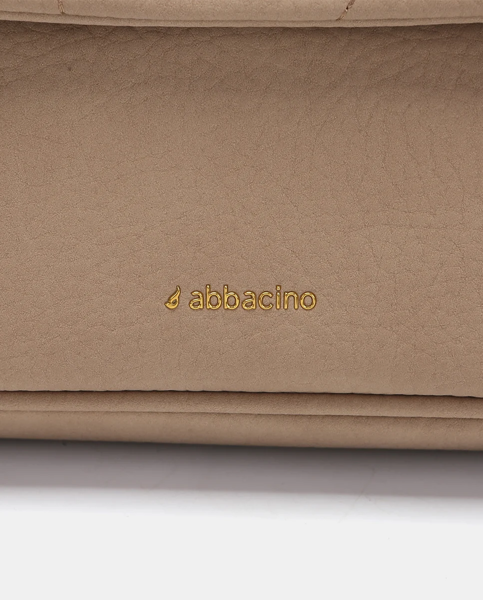 Bolso de hombro en materiales reciclados beige - Imagen 9