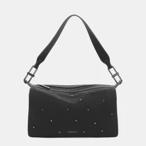 Bolso de hombro en materiales reciclados negro