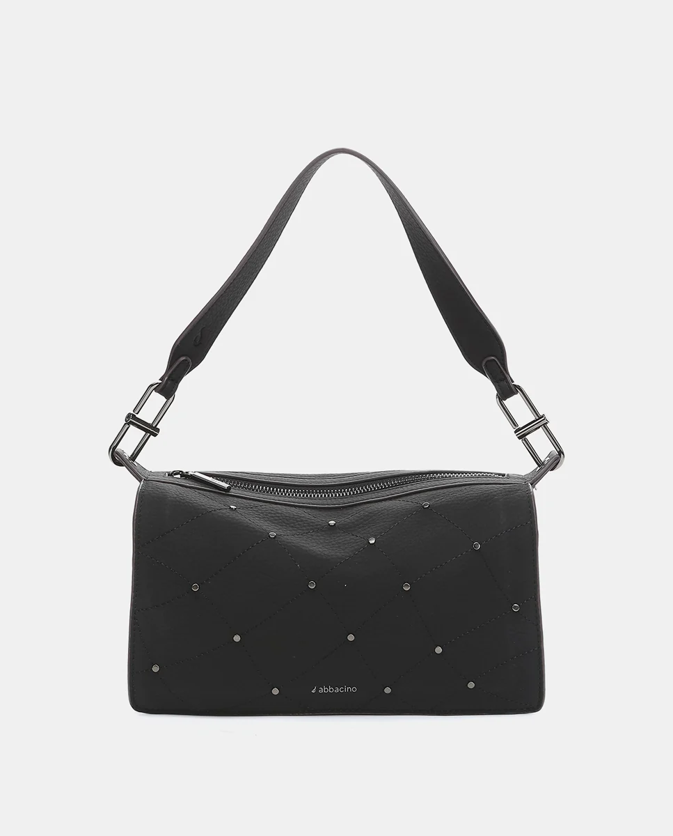 Bolso de hombro en materiales reciclados negro