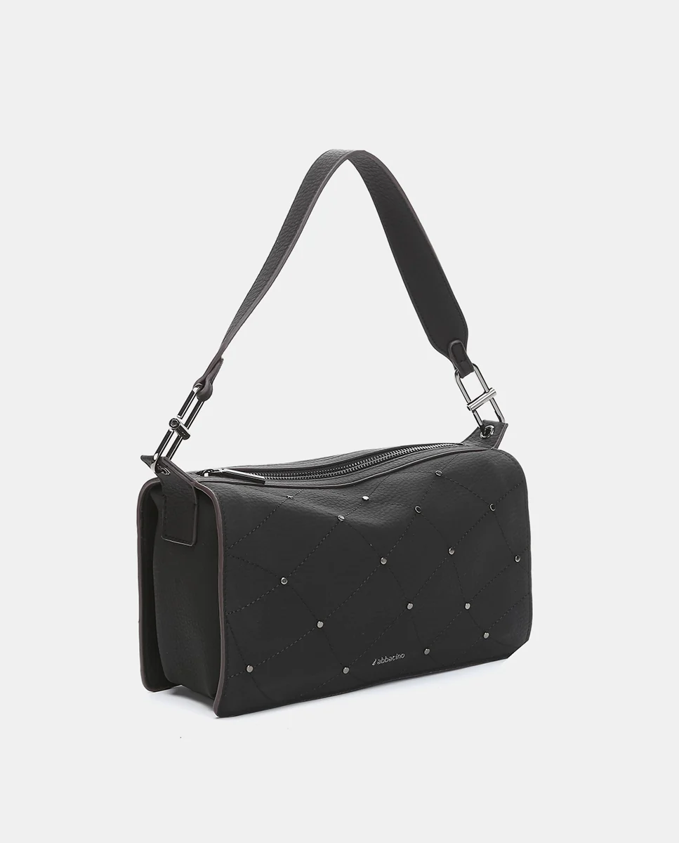 Bolso de hombro en materiales reciclados negro - Imagen 3