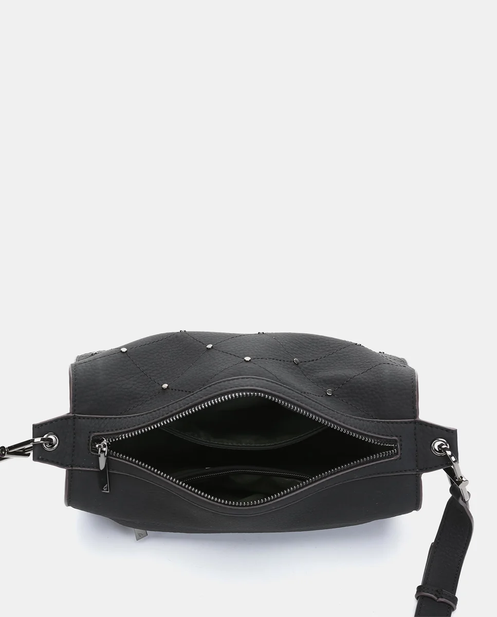 Bolso de hombro en materiales reciclados negro - Imagen 7