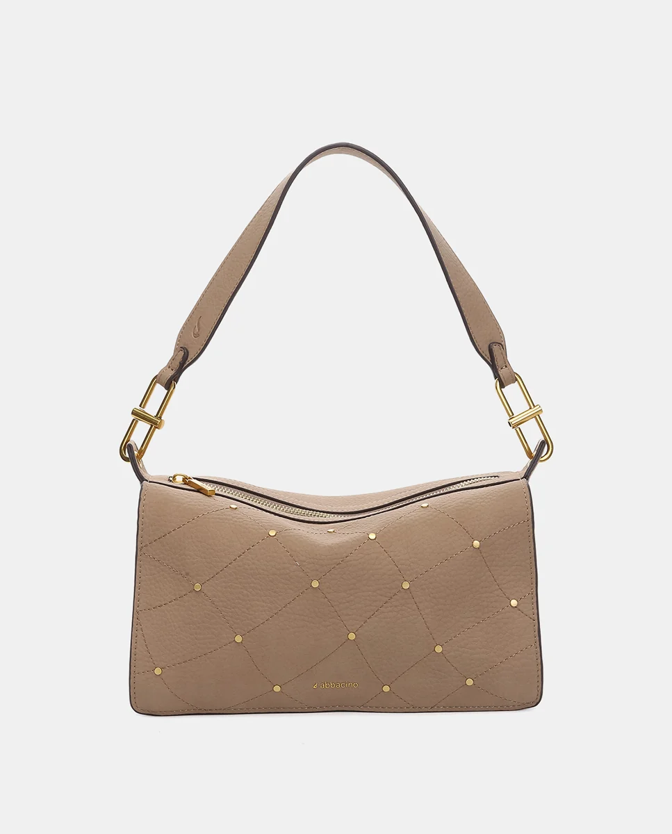 Bolso de hombro en materiales reciclados beige - Imagen 3