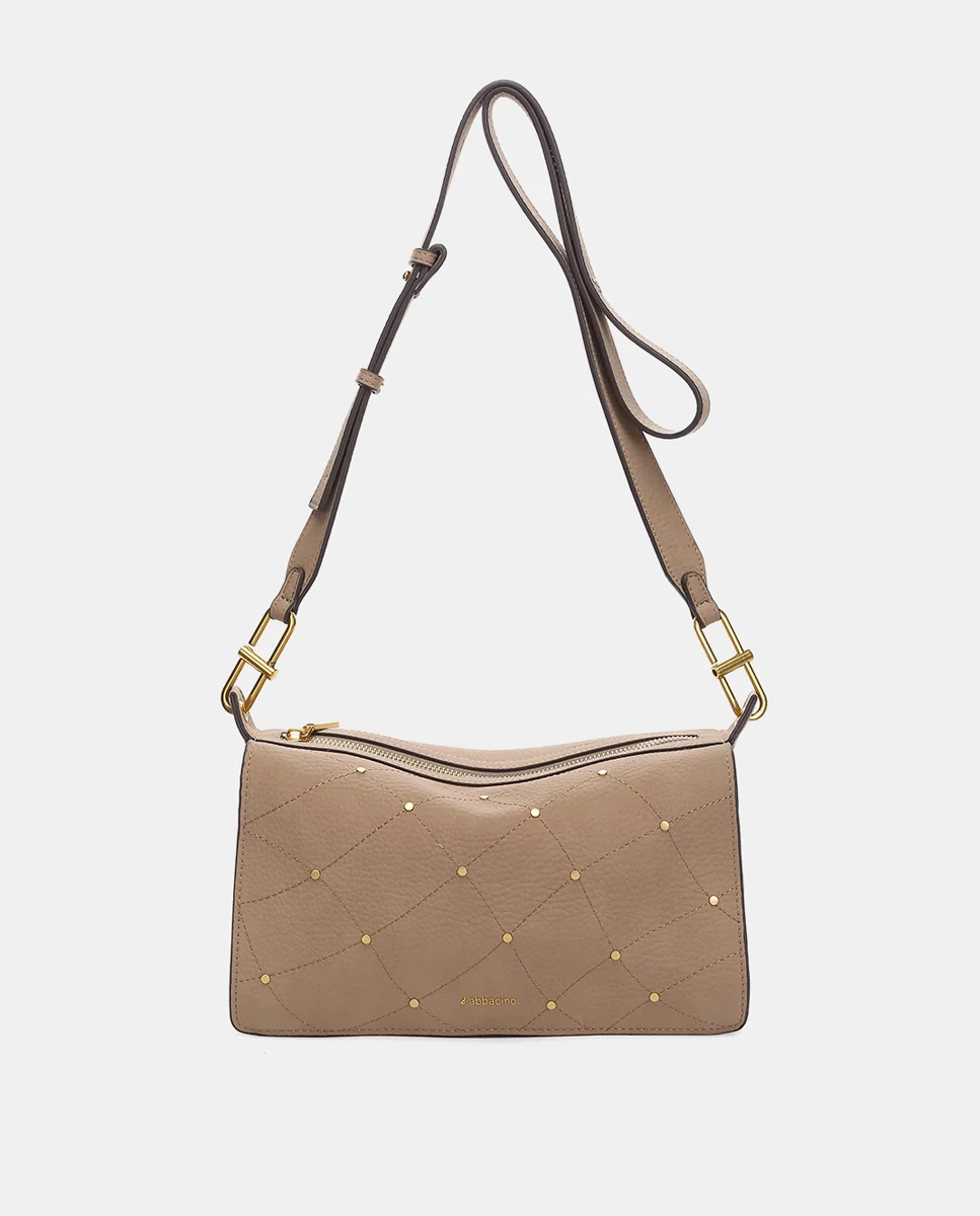 Bolso de hombro en materiales reciclados beige - Imagen 6