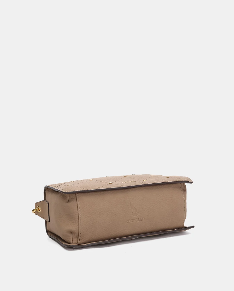 Bolso de hombro en materiales reciclados beige - Imagen 8