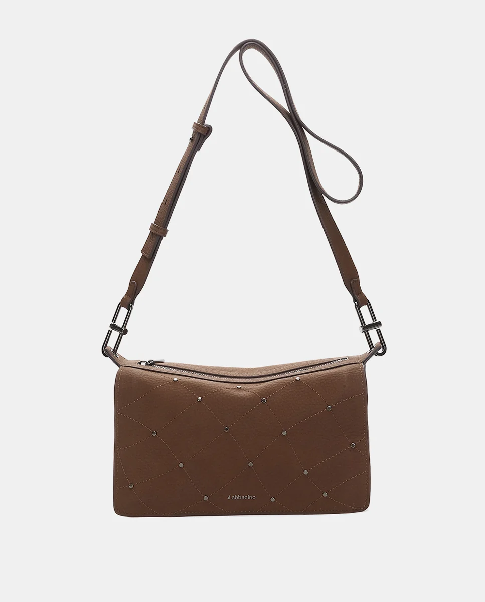 Bolso de hombro en materiales reciclados marrón - Imagen 5