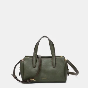 Bolso de mano en materiales reciclados verde