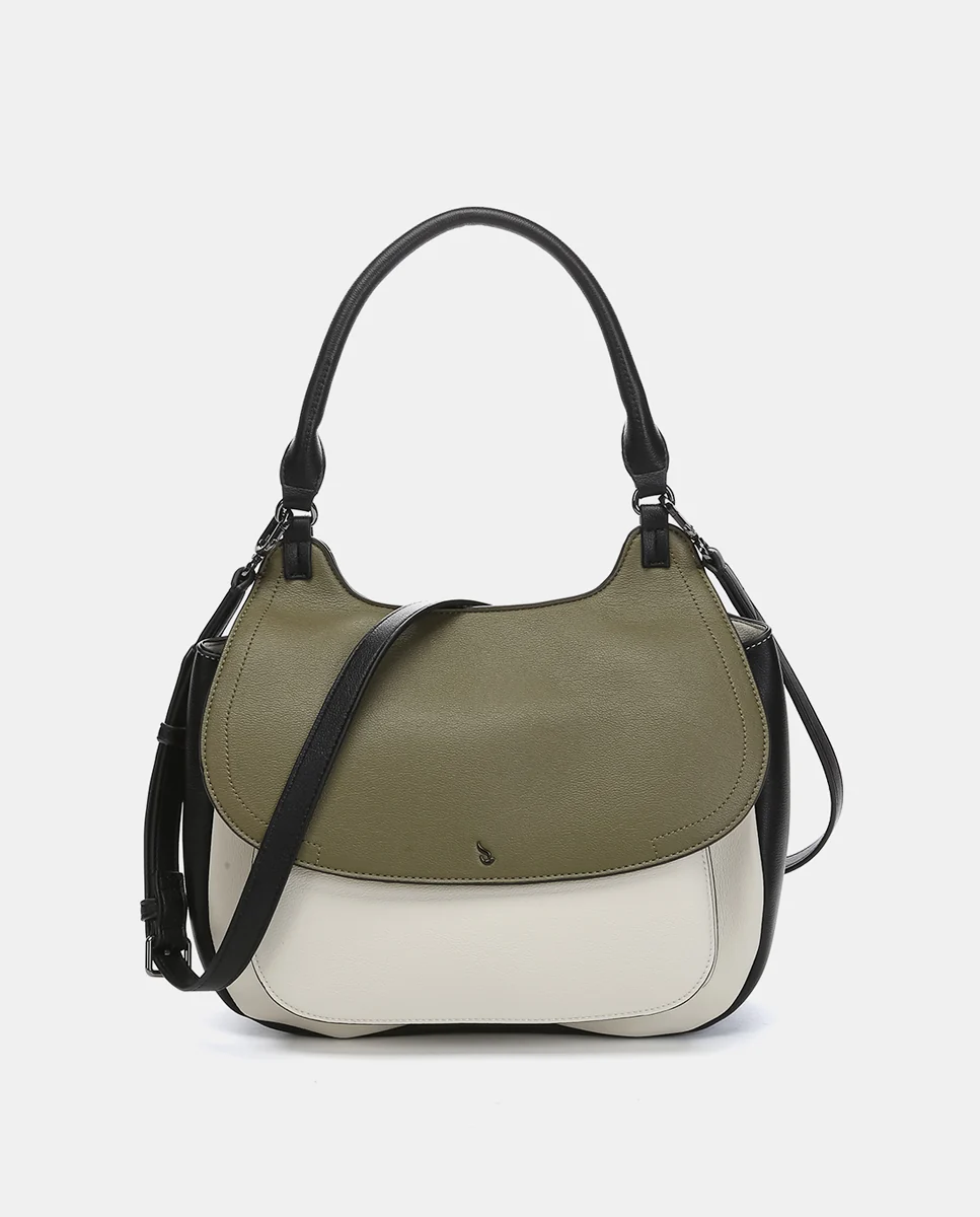 Bolso de hombro en materiales reciclados verde - Imagen 3