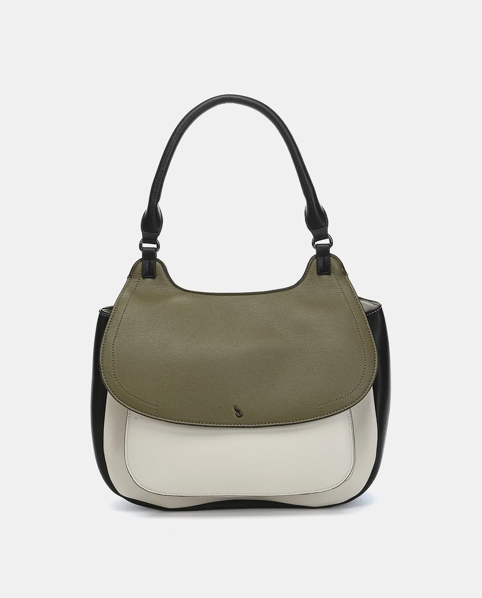 Bolso de hombro en materiales reciclados verde - Imagen 4