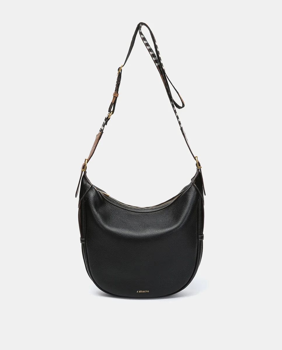 Bolso de hombro en materiales reciclados negro - Imagen 5