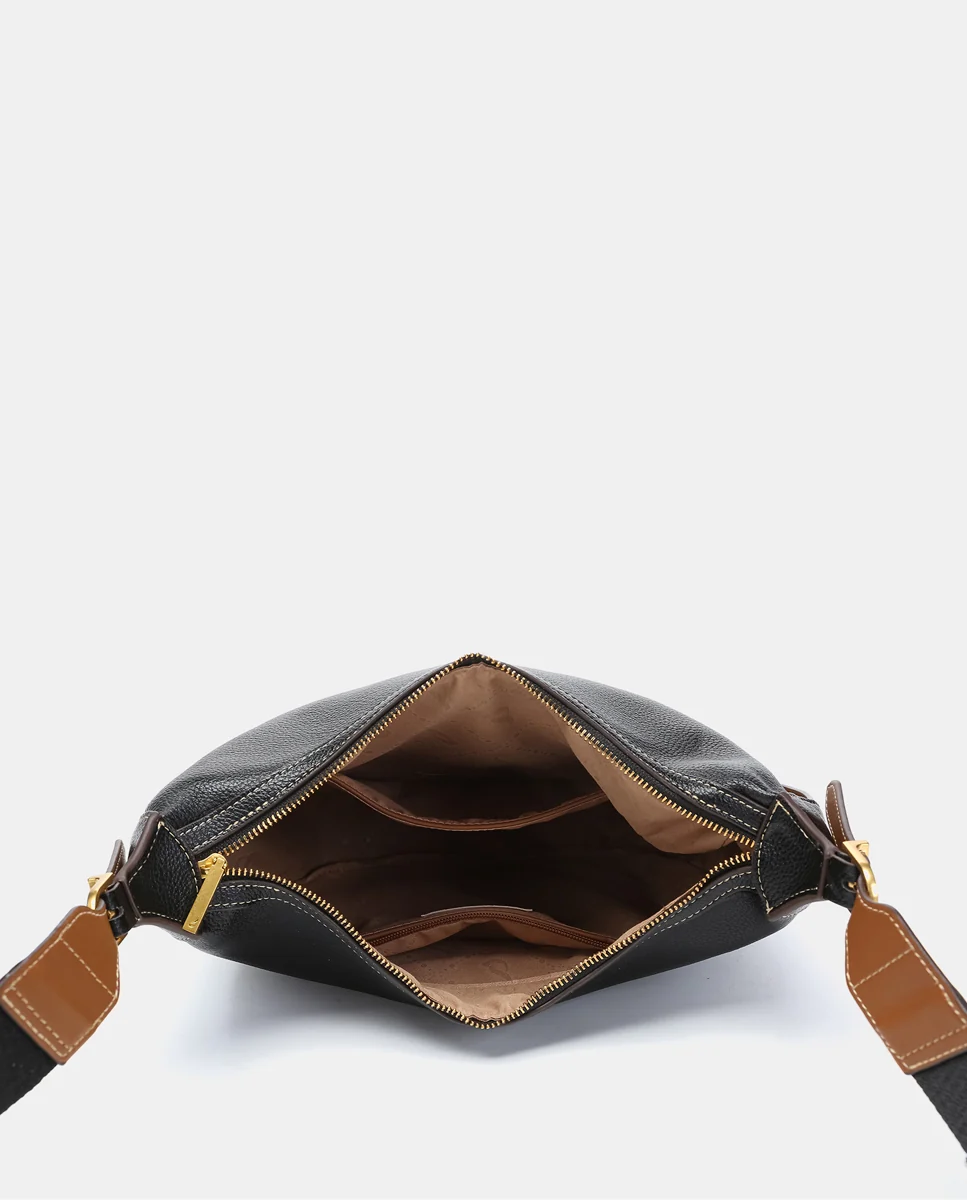 Bolso de hombro en materiales reciclados negro - Imagen 7