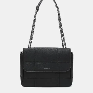 Bolso de hombro en materiales reciclados negro