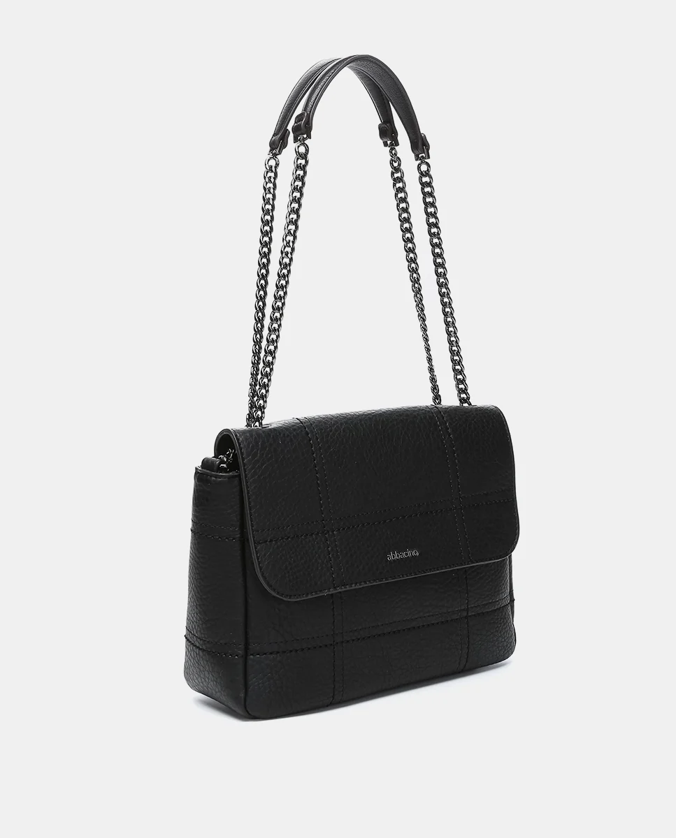Bolso de hombro en materiales reciclados negro - Imagen 3