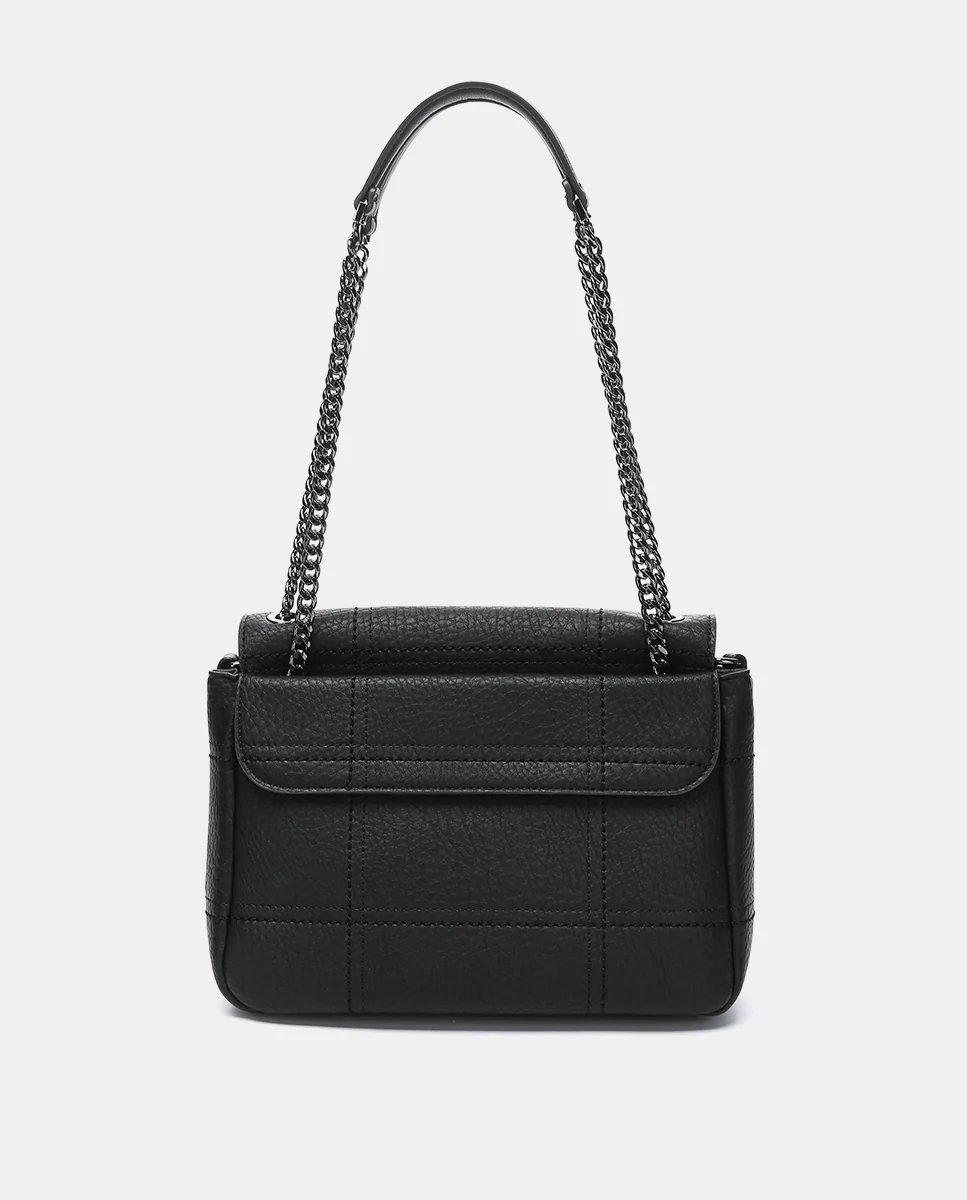 Bolso de hombro en materiales reciclados negro - Imagen 4