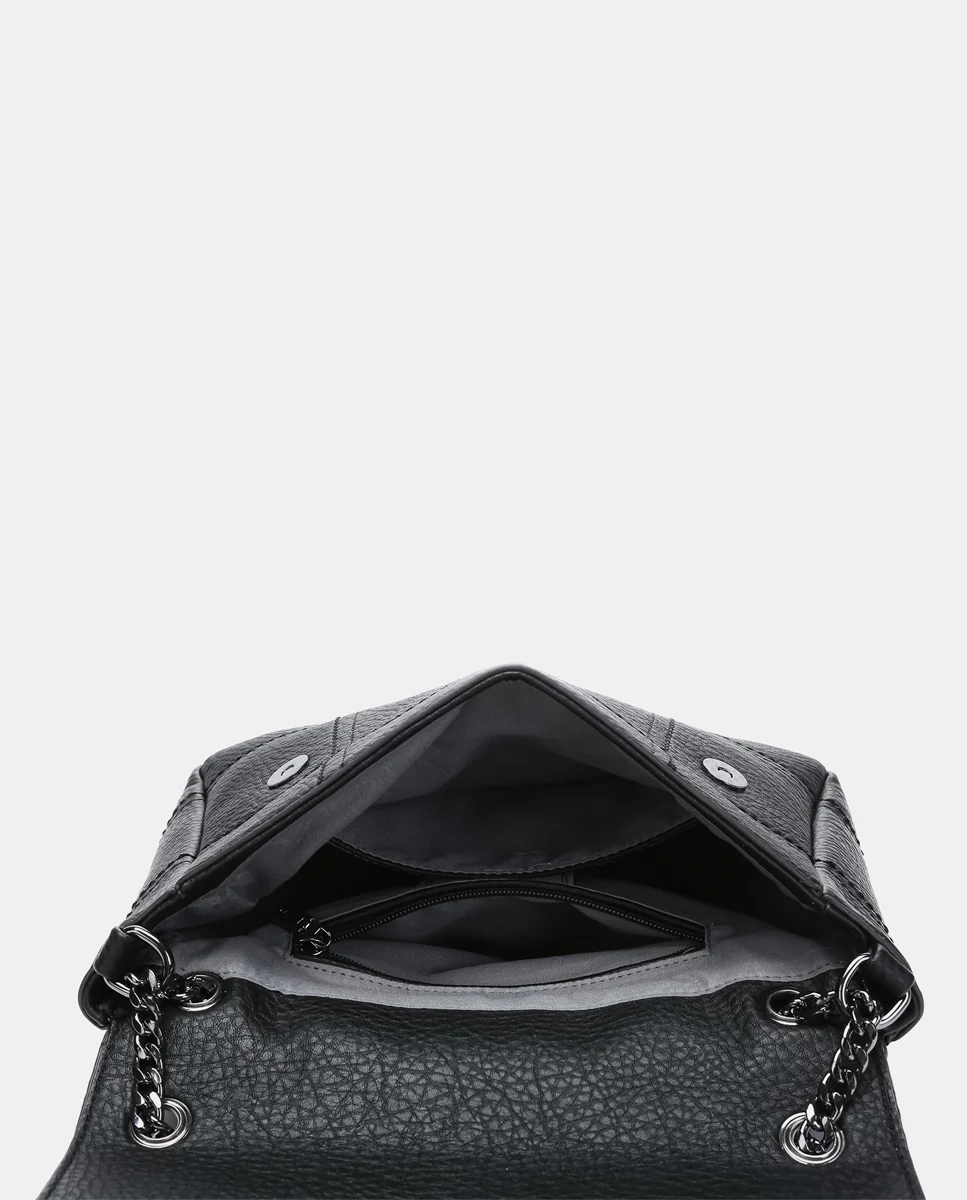 Bolso de hombro en materiales reciclados negro - Imagen 7