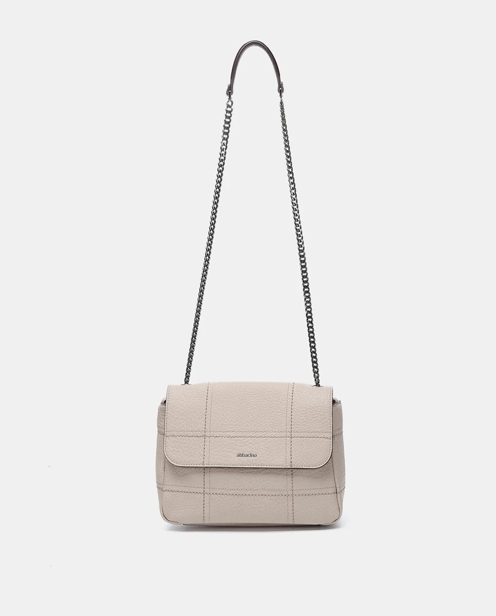 Bolso de hombro en materiales reciclados beige - Imagen 5