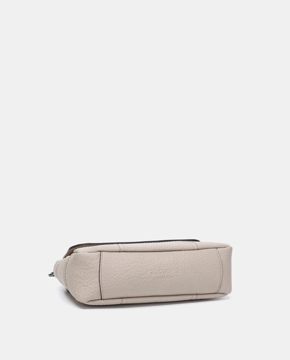 Bolso de hombro en materiales reciclados beige - Imagen 6