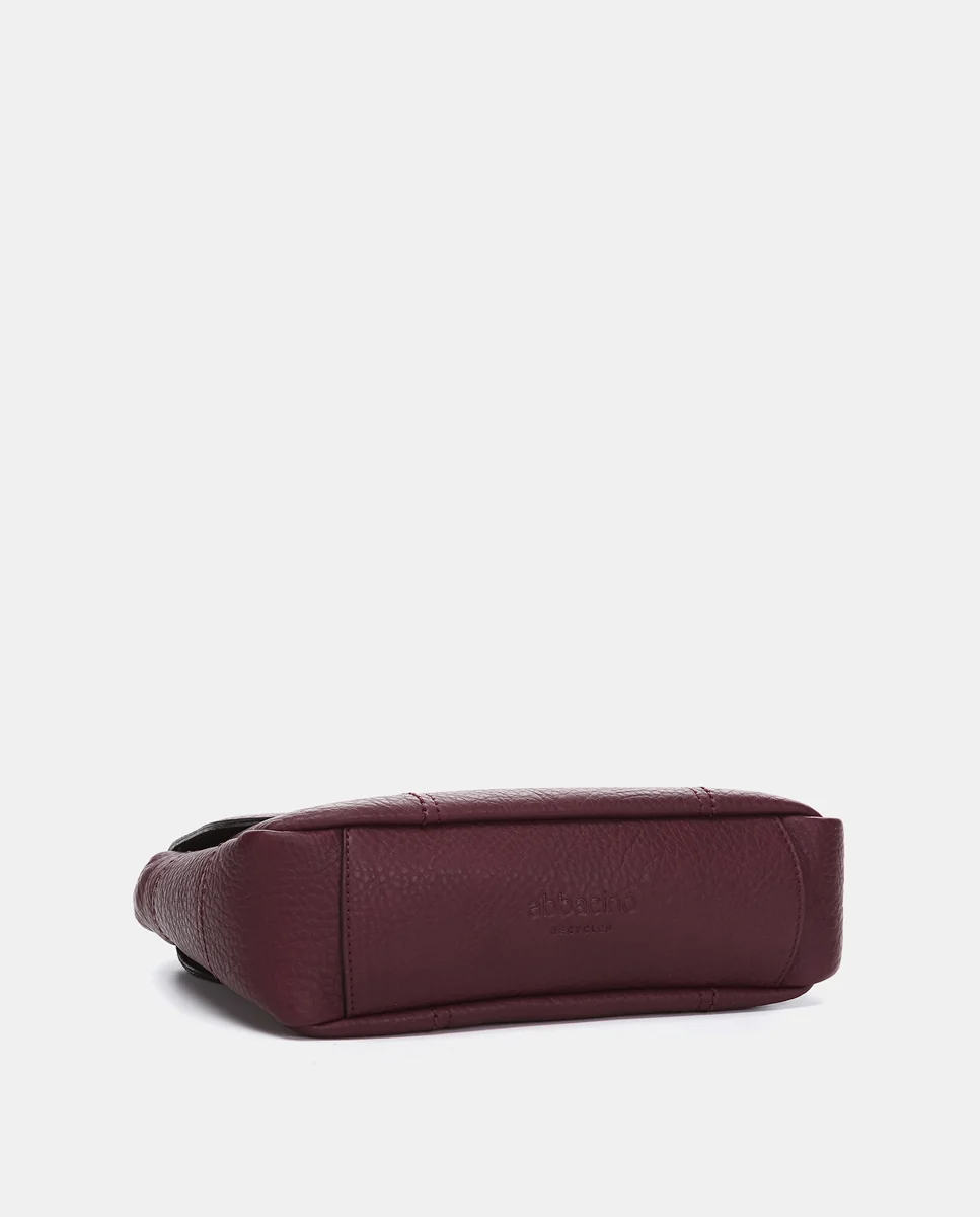 Bolso de hombro en materiales reciclados burdeos - Imagen 6