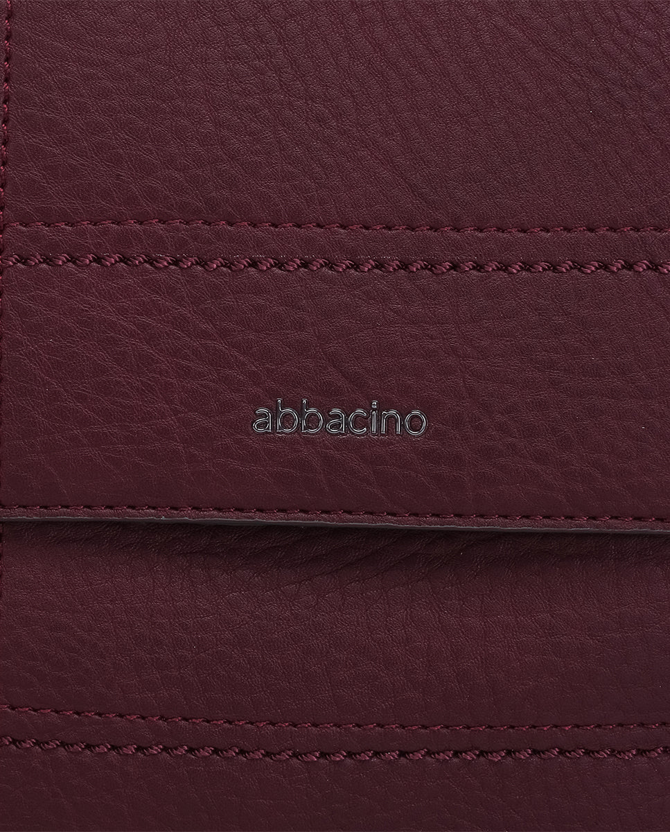 Bolso de hombro en materiales reciclados burdeos - Imagen 8