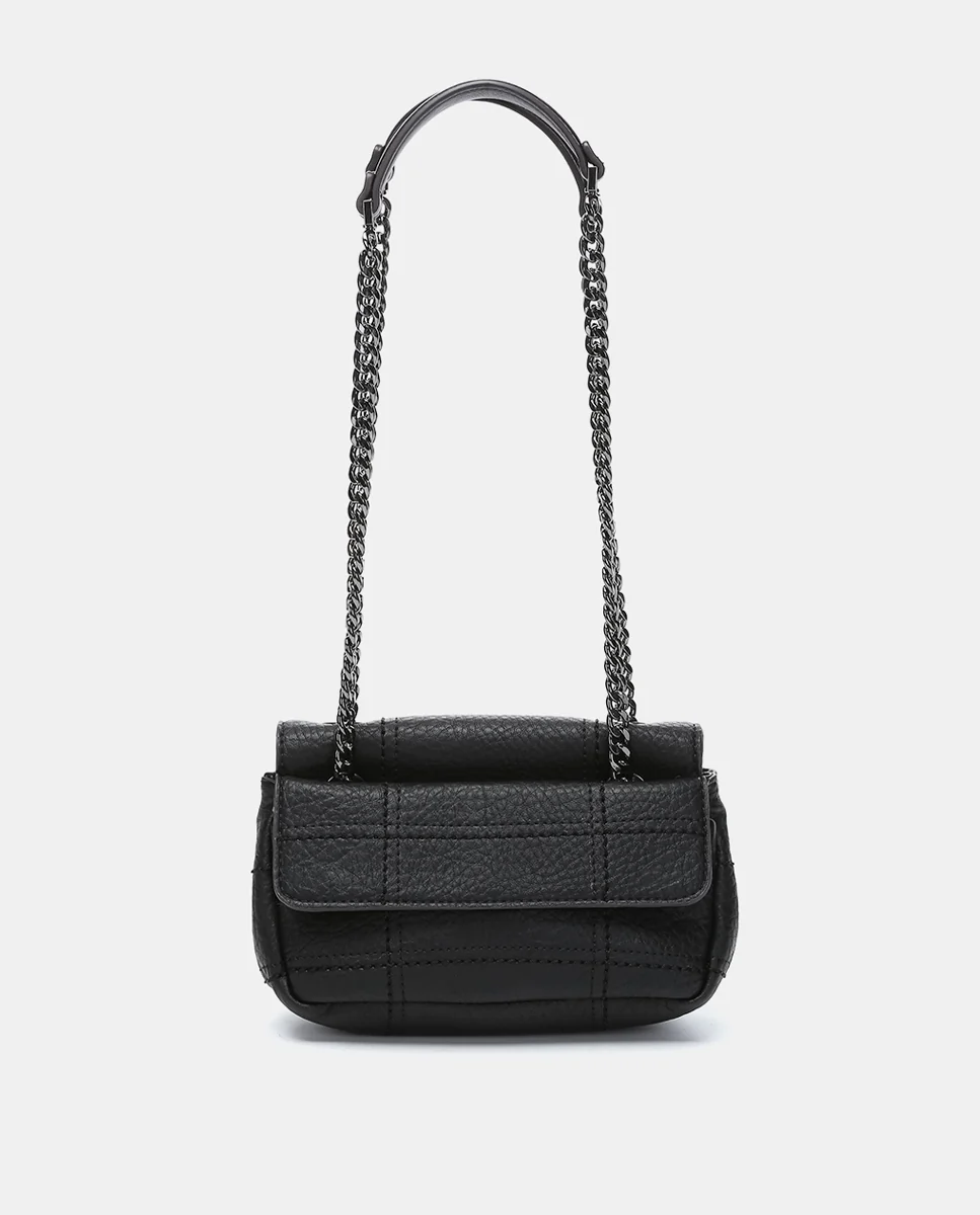 Bolso de hombro pequeño en materiales reciclados negro - Imagen 4