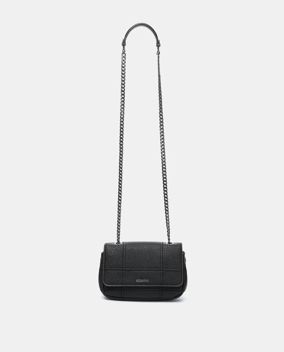 Bolso de hombro pequeño en materiales reciclados negro - Imagen 5
