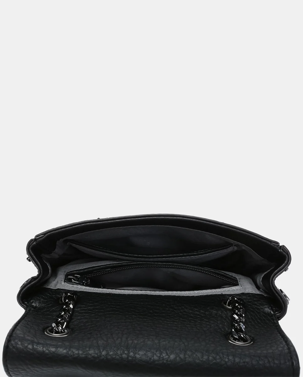 Bolso de hombro pequeño en materiales reciclados negro - Imagen 7