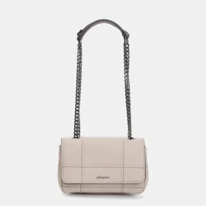 Bolso de hombro pequeño  en materiales reciclados beige
