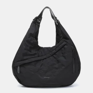 Bolso de hombro en materiales reciclados negro