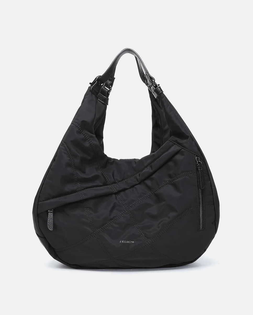 Bolso de hombro en materiales reciclados negro
