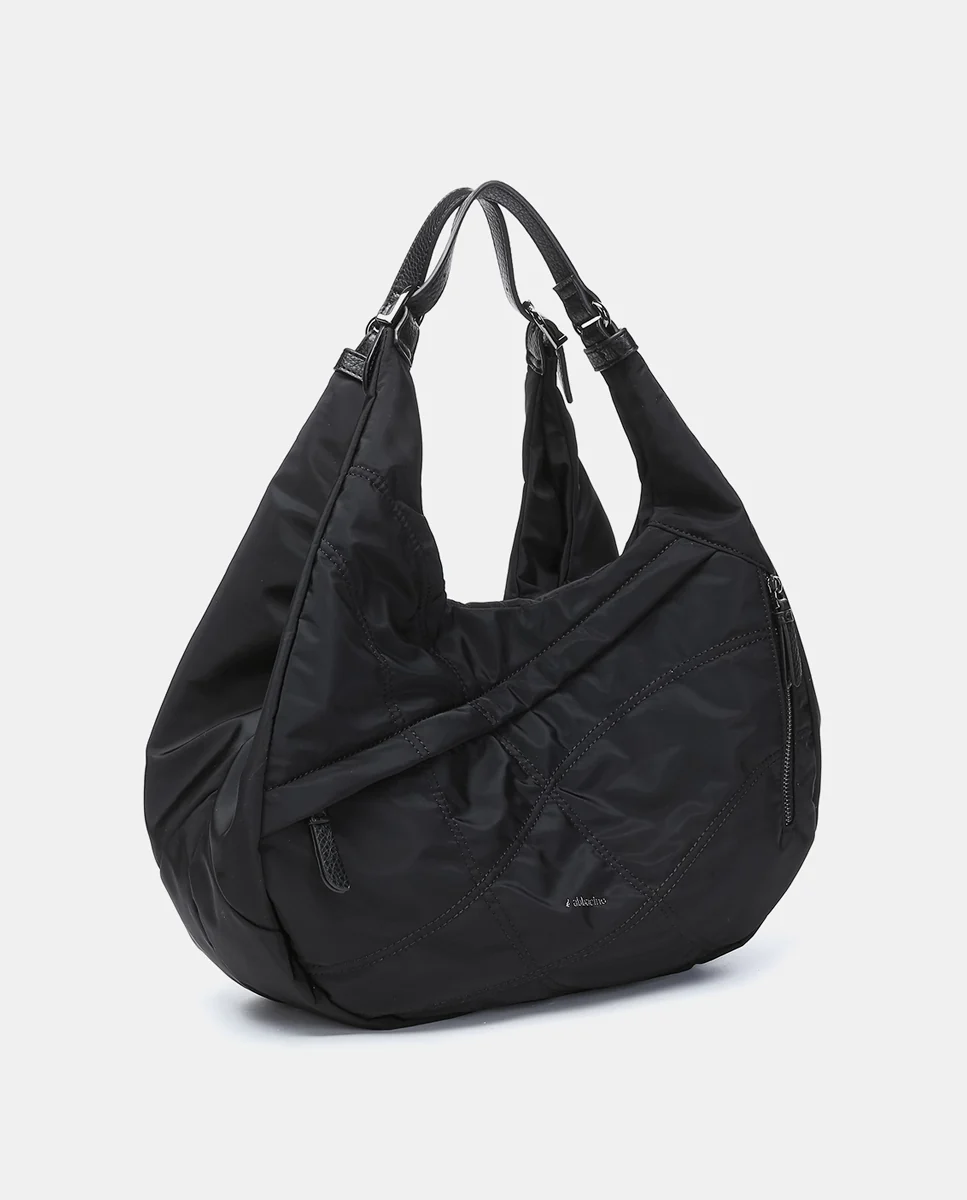 Bolso de hombro en materiales reciclados negro - Imagen 3