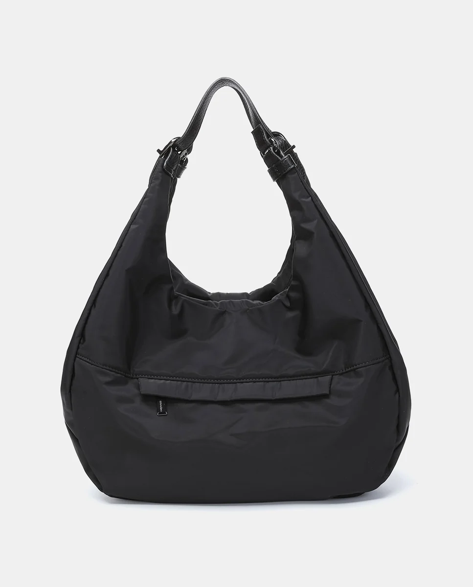 Bolso de hombro en materiales reciclados negro - Imagen 4