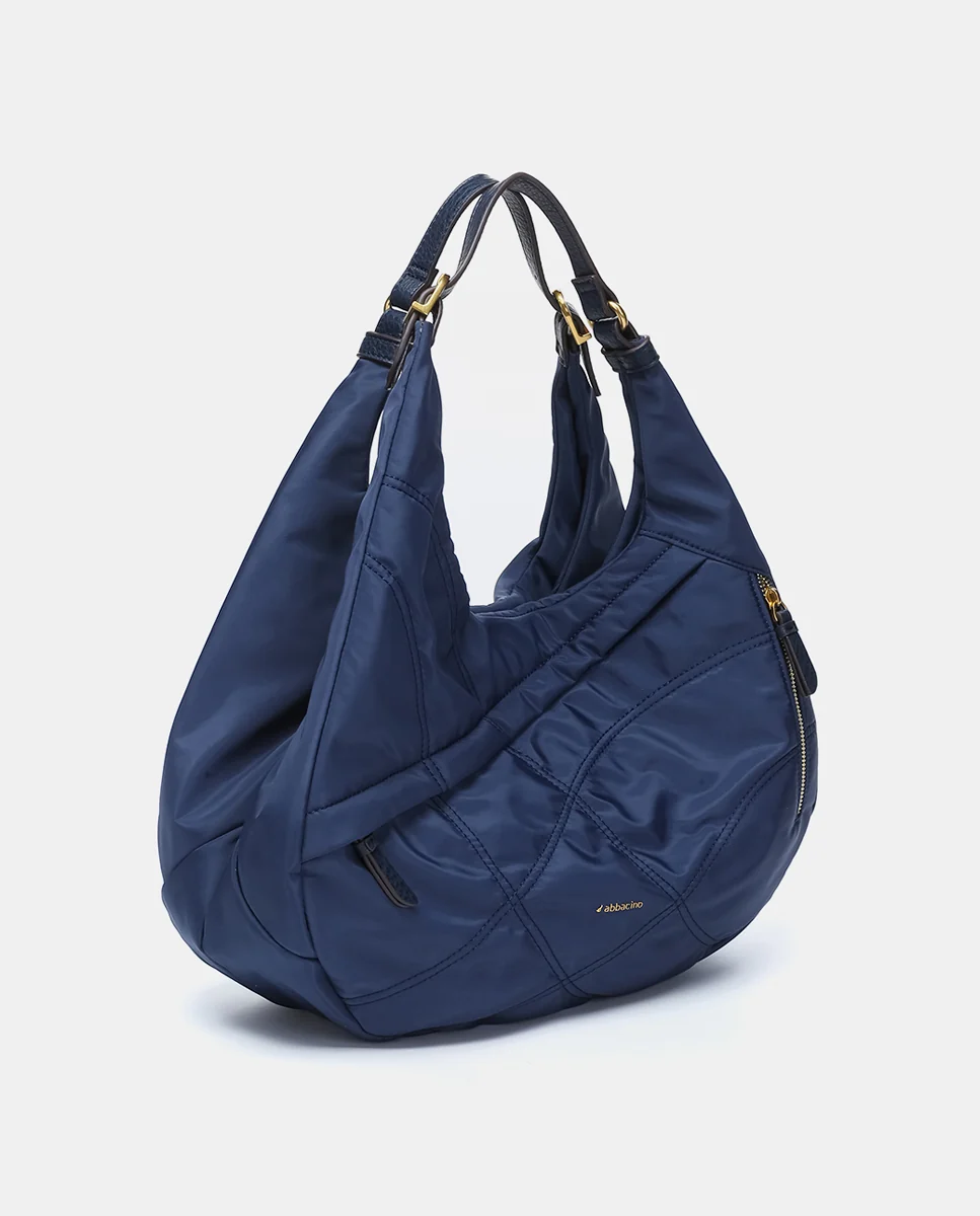 Bolso de hombro en materiales reciclados azul - Imagen 3