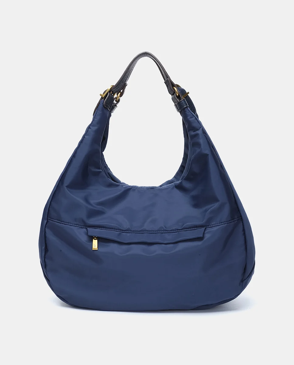 Bolso de hombro en materiales reciclados azul - Imagen 4