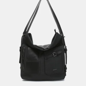 Bolso multifuncional en materiales reciclados negro