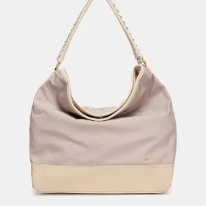 Bolso de hombro bicolor rosa