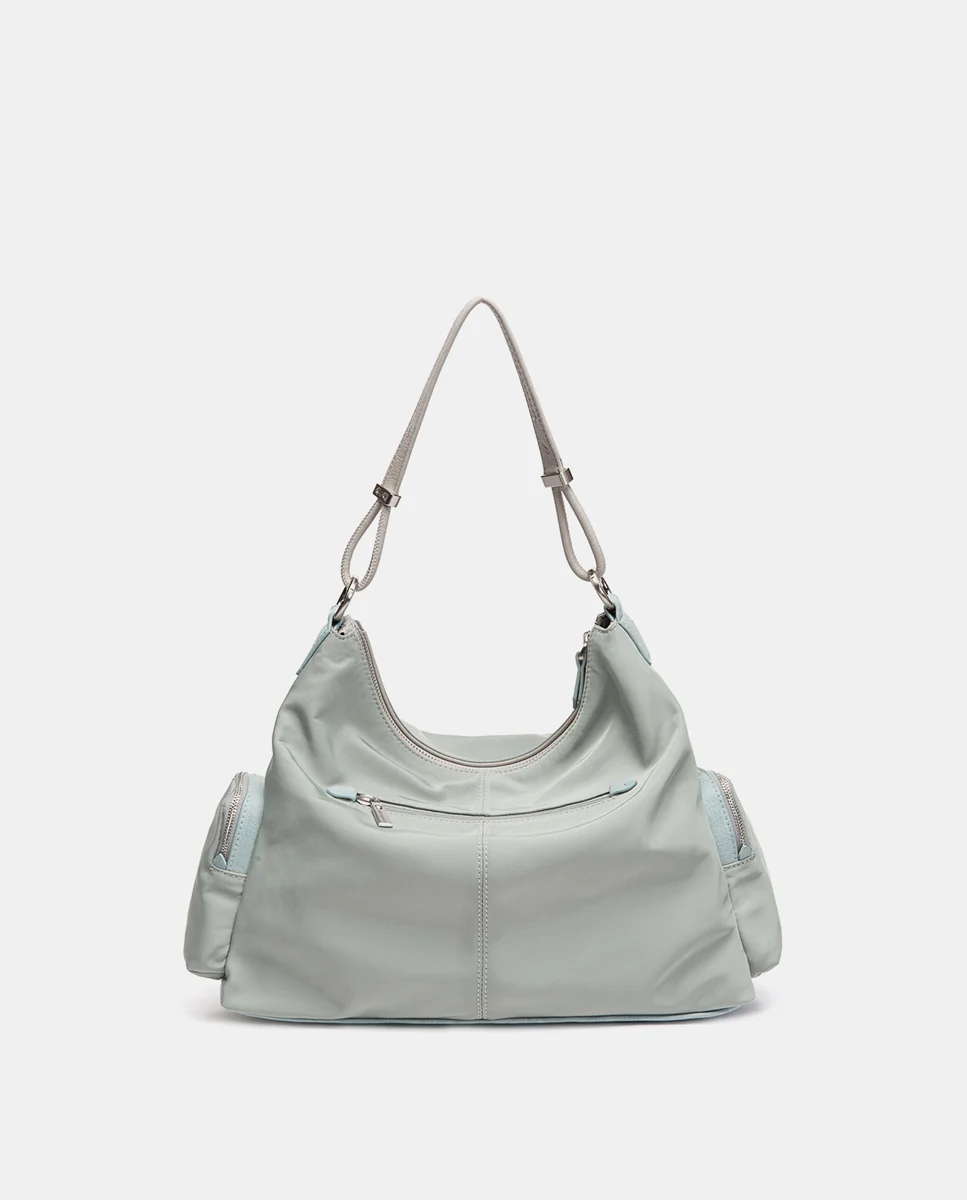 Bolso de hombro en tejido azul - Imagen 6