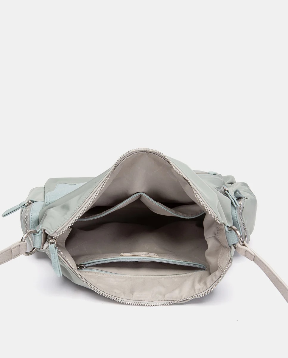 Bolso de hombro en tejido azul - Imagen 9