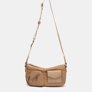 Bandolera en tejido camel