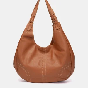 Bolso de hombro grande cognac