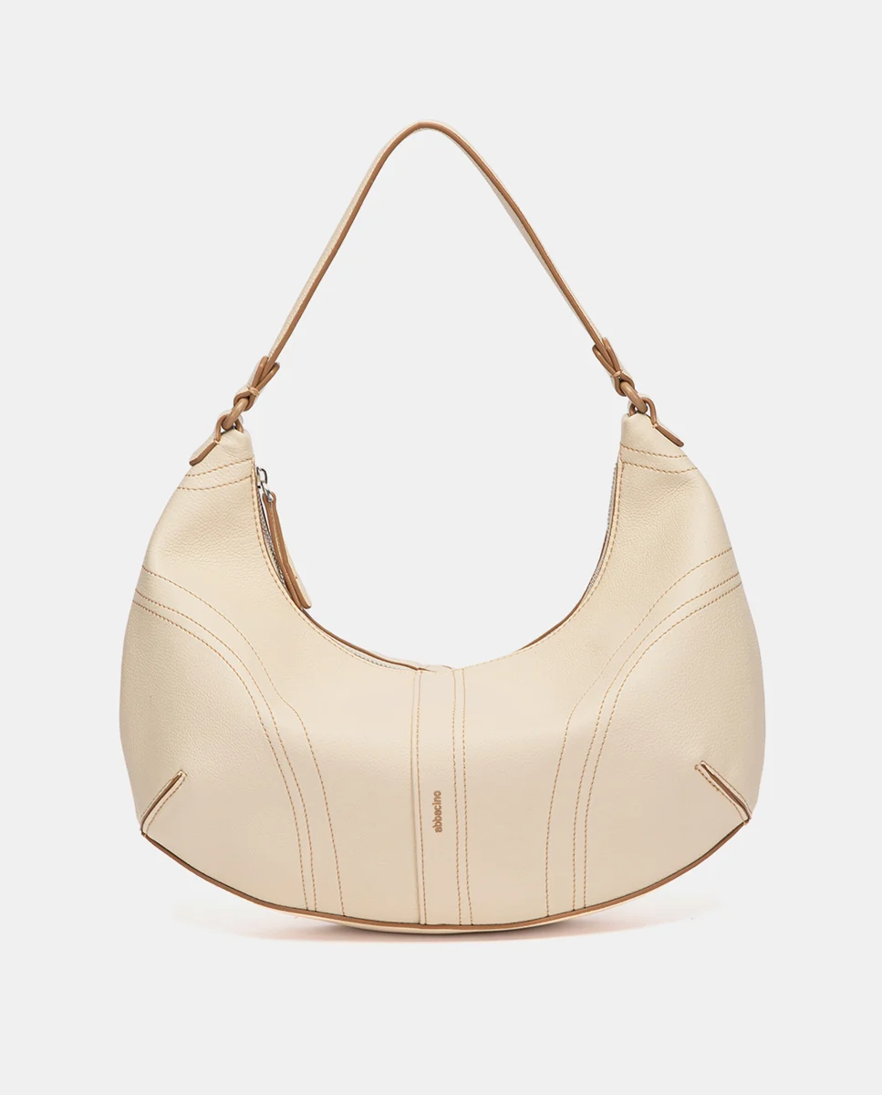 Bolso de hombro pequeño beige