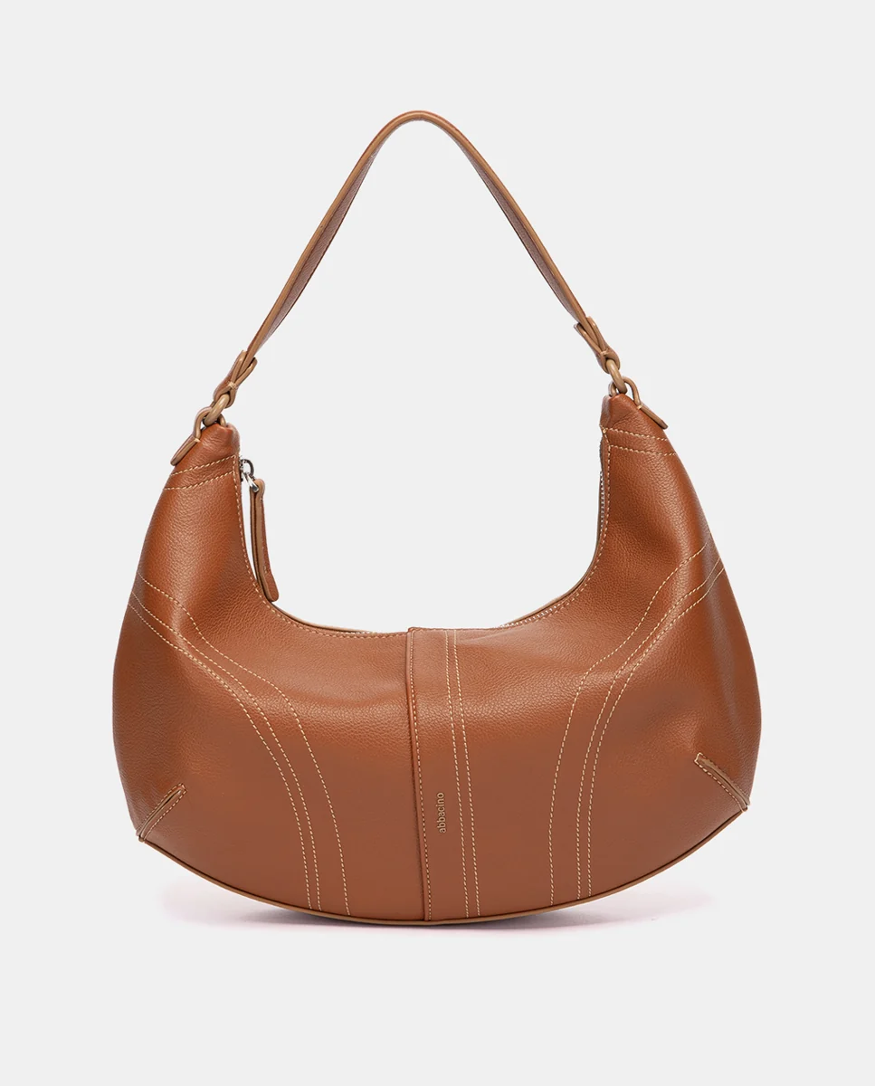 Bolso de hombro pequeño cognac - Imagen 2