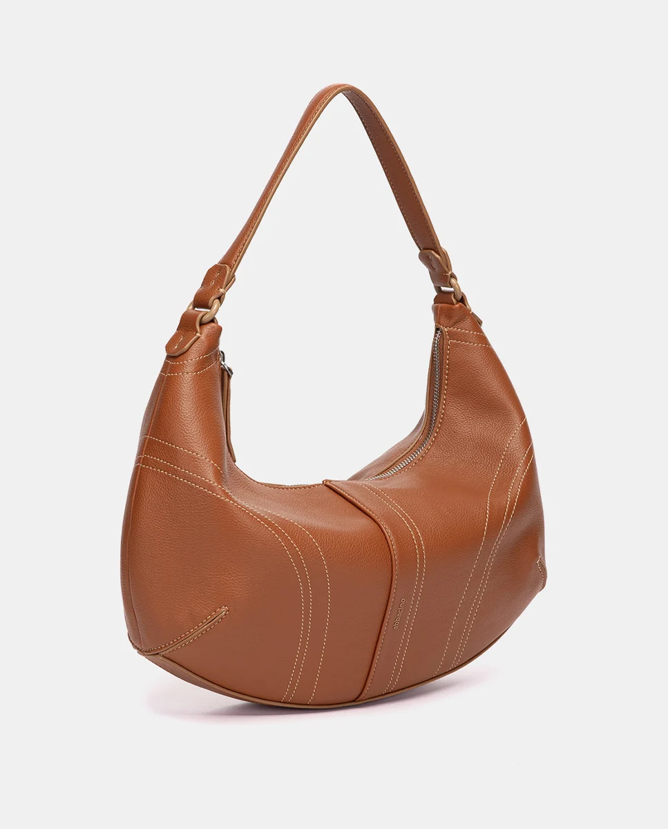 Bolso de hombro pequeño cognac - Imagen 3