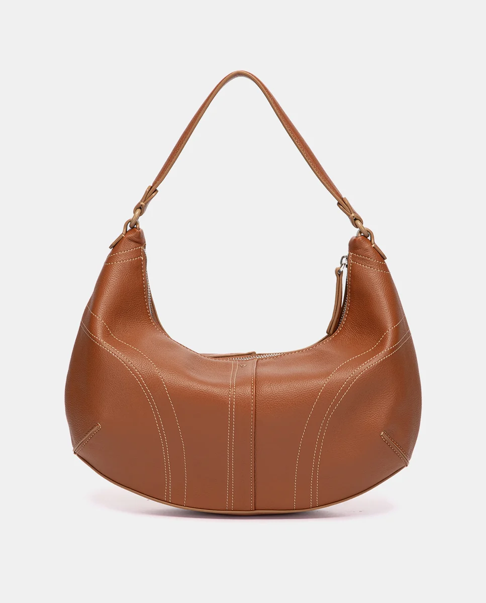 Bolso de hombro pequeño cognac - Imagen 4