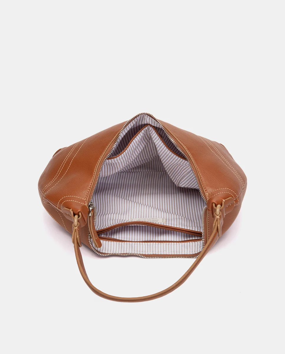 Bolso de hombro pequeño cognac - Imagen 8