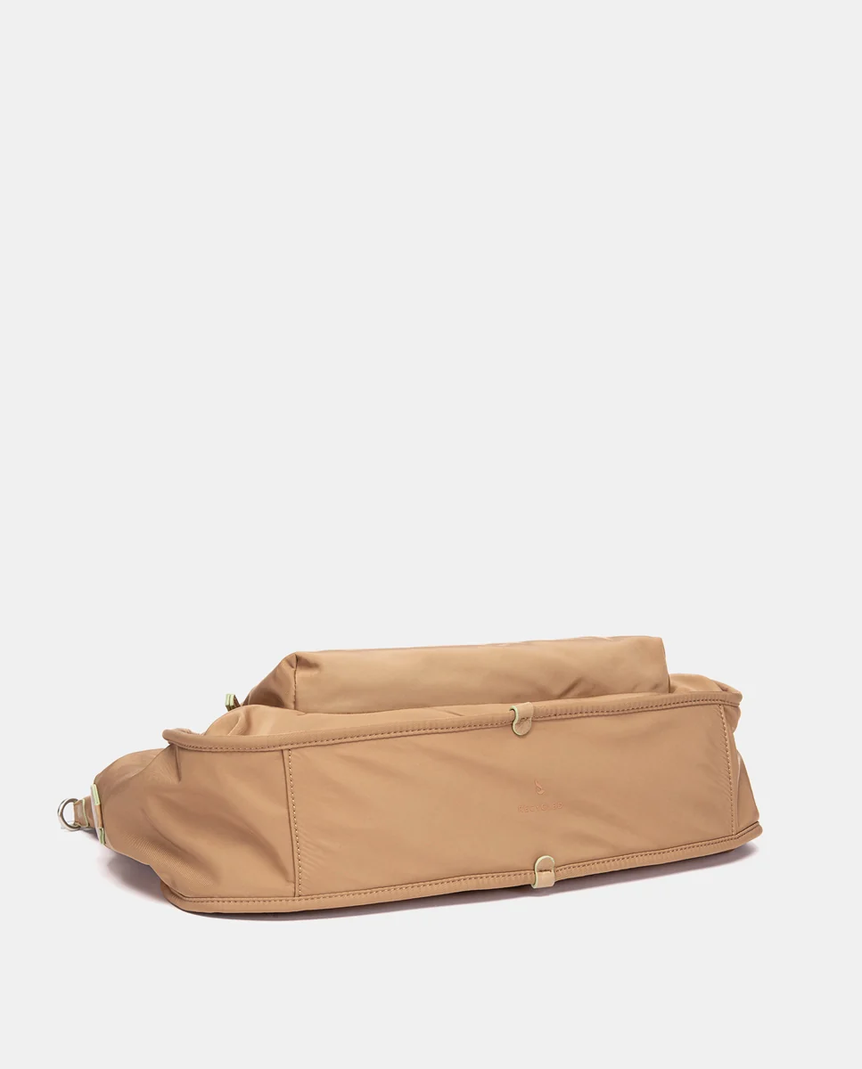 Bolso de hombro en tejido camel - Imagen 6