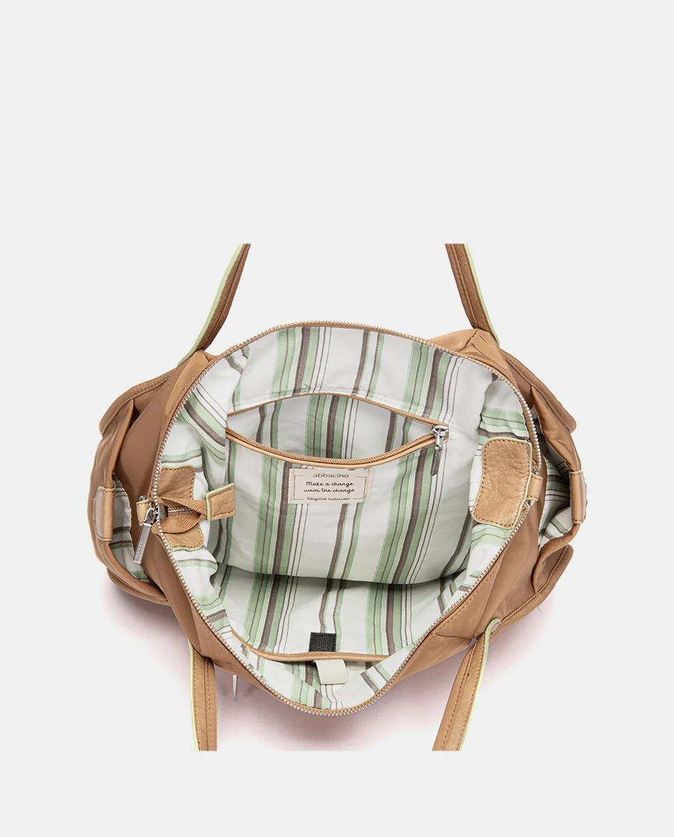 Bolso de hombro en tejido camel - Imagen 8