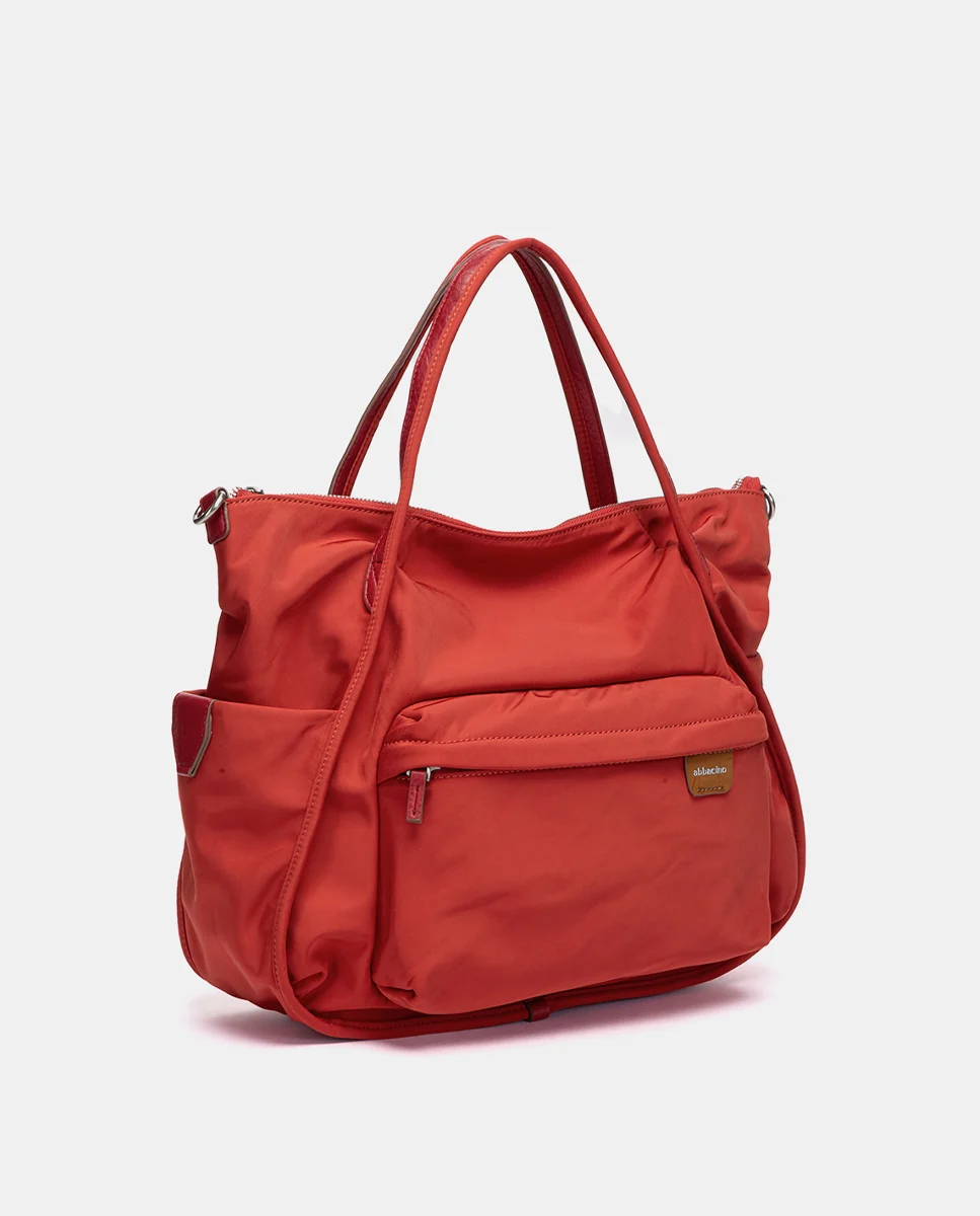 Bolso de hombro en tejido rojo - Imagen 3
