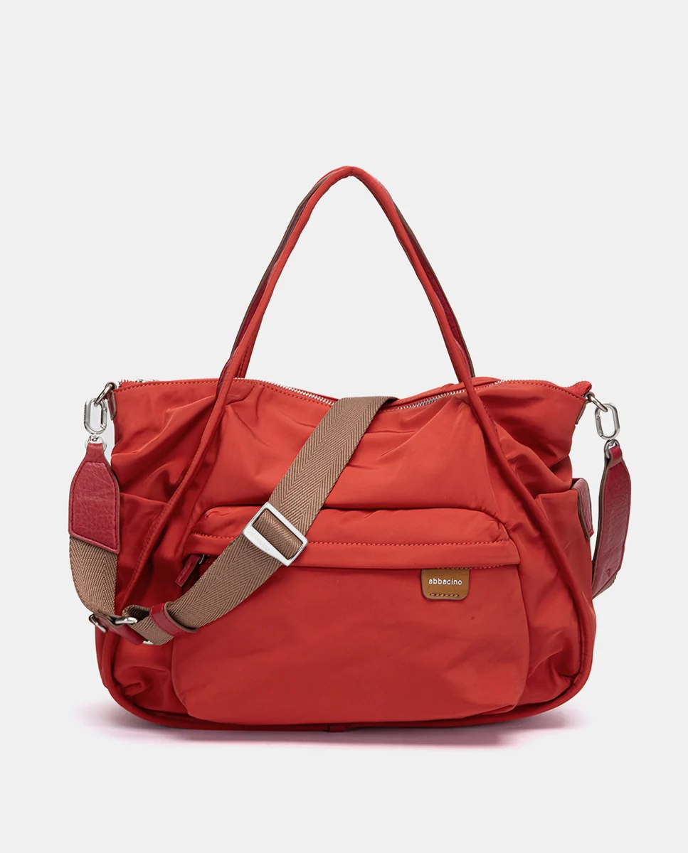 Bolso de hombro en tejido rojo - Imagen 5
