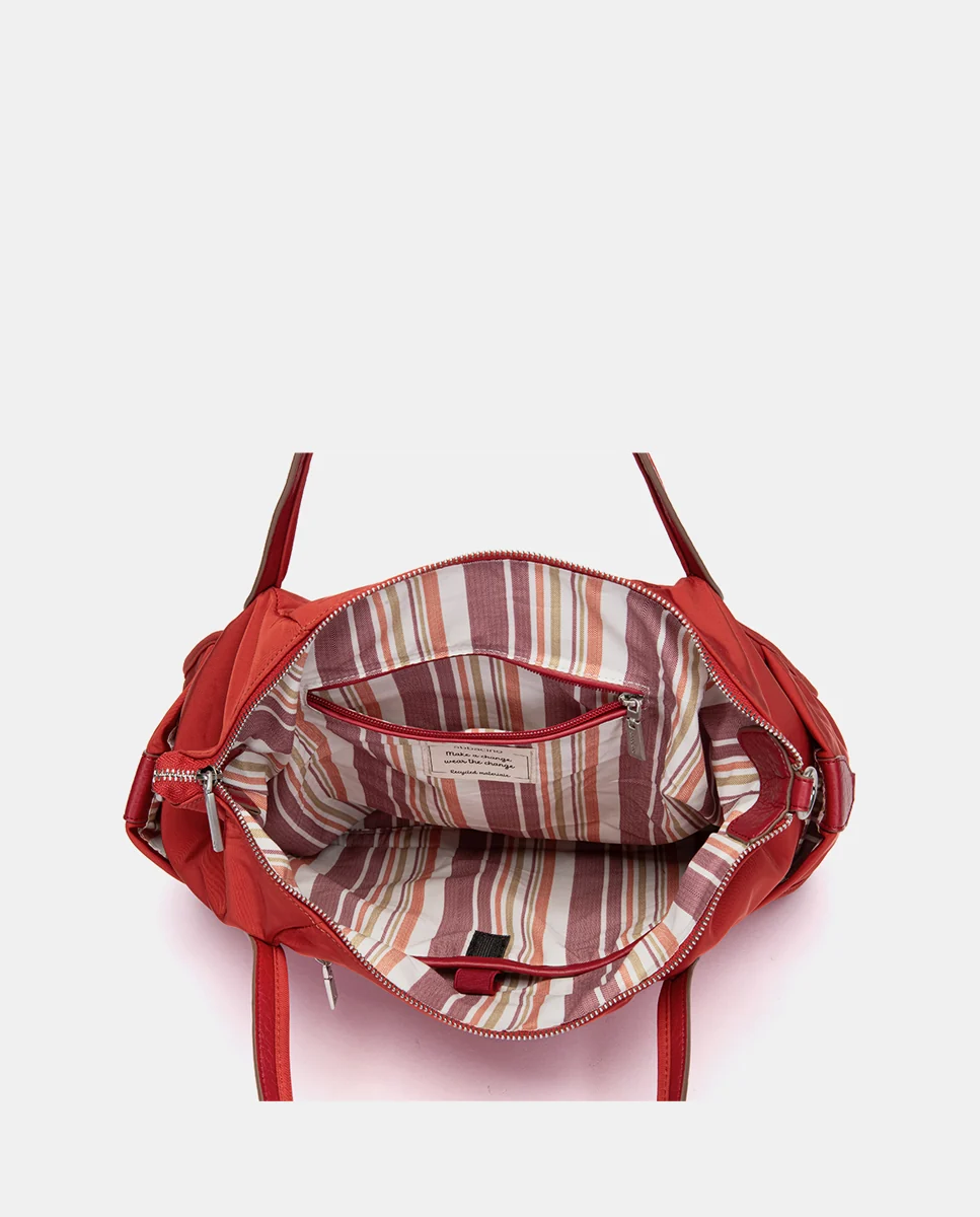 Bolso de hombro en tejido rojo - Imagen 8